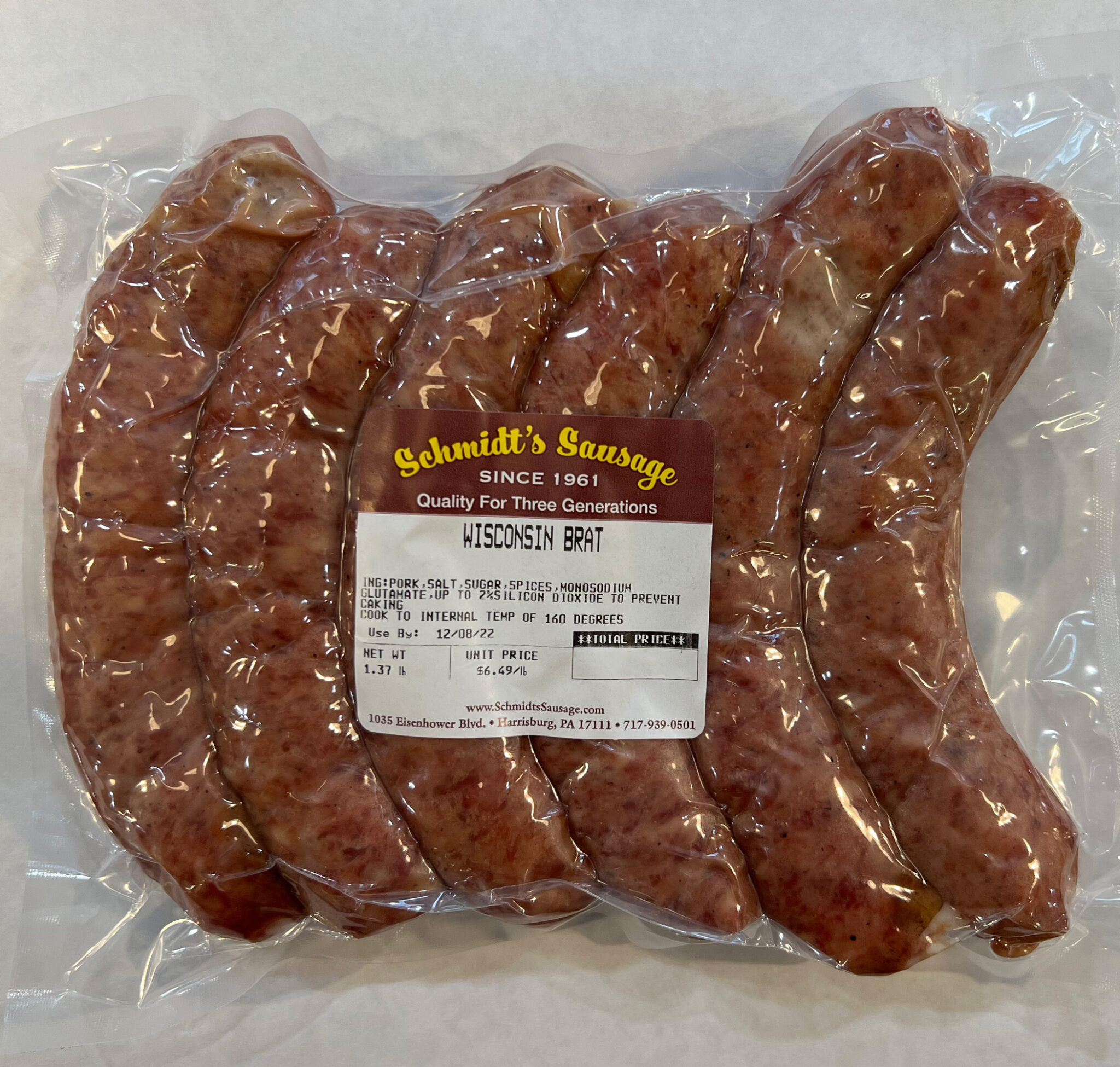 Wisconsin Brat – Schmidt's Sausage Shop